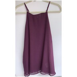 Chiffon Halter Double Layer Tank with Adj Straps